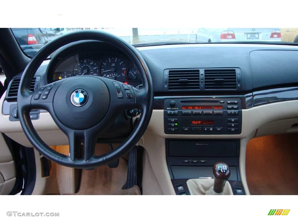 2002 3 Series 325i Convertible - Steel Blue Metallic / Sand photo #14