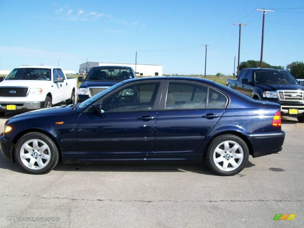 2002 3 Series 325i Sedan - Orient Blue Metallic / Beige photo #2
