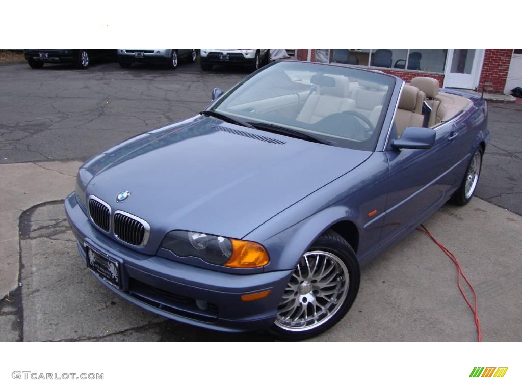 2002 3 Series 325i Convertible - Steel Blue Metallic / Sand photo #19