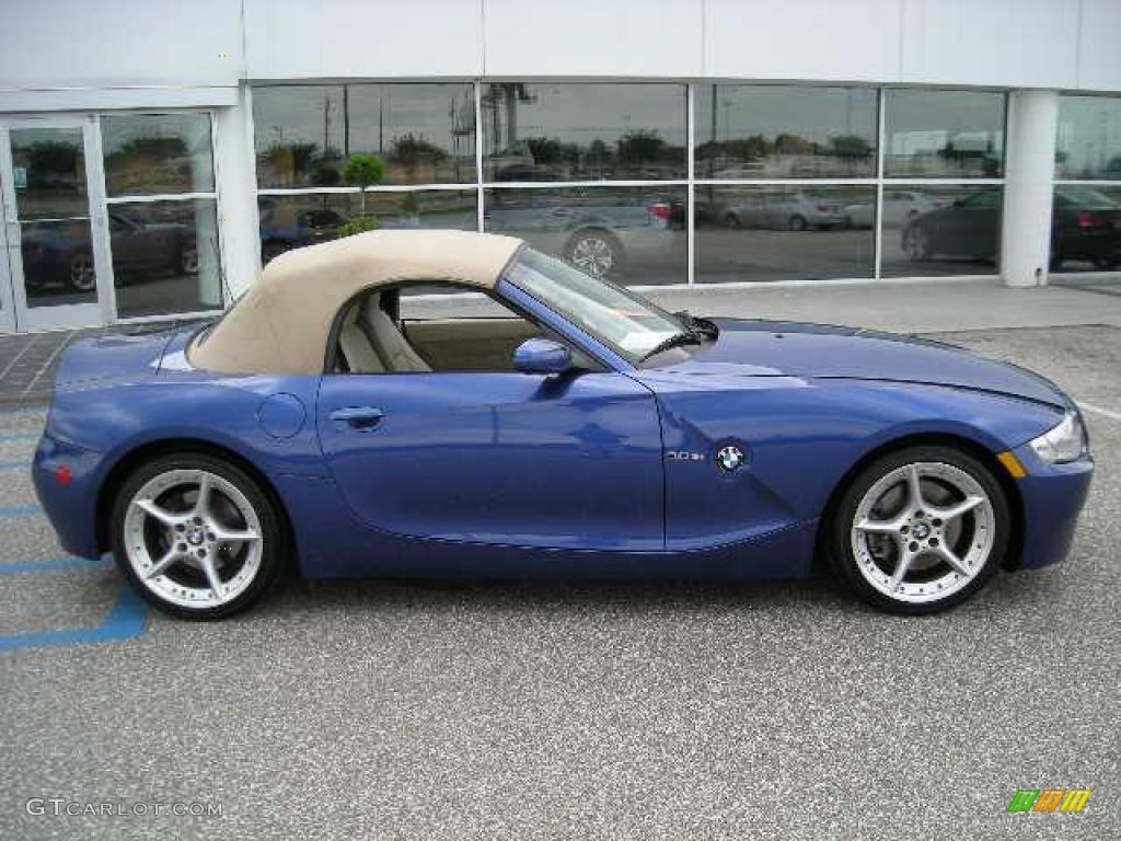 2006 Z4 3.0si Roadster - Montego Blue Metallic / Beige photo #11