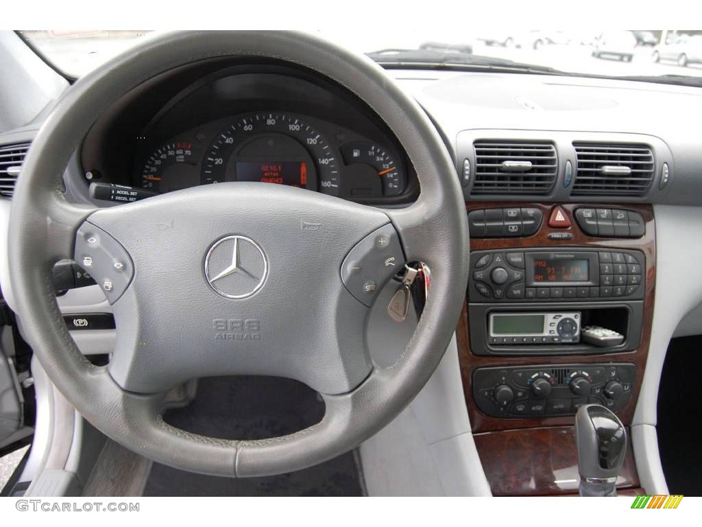 2002 C 240 Sedan - Brilliant Silver Metallic / Ash photo #13