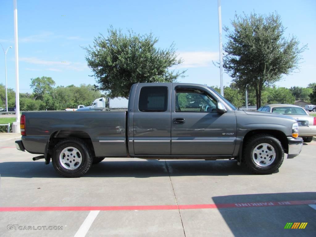 2001 Silverado 1500 LS Extended Cab - Medium Charcoal Gray Metallic / Medium Gray photo #6