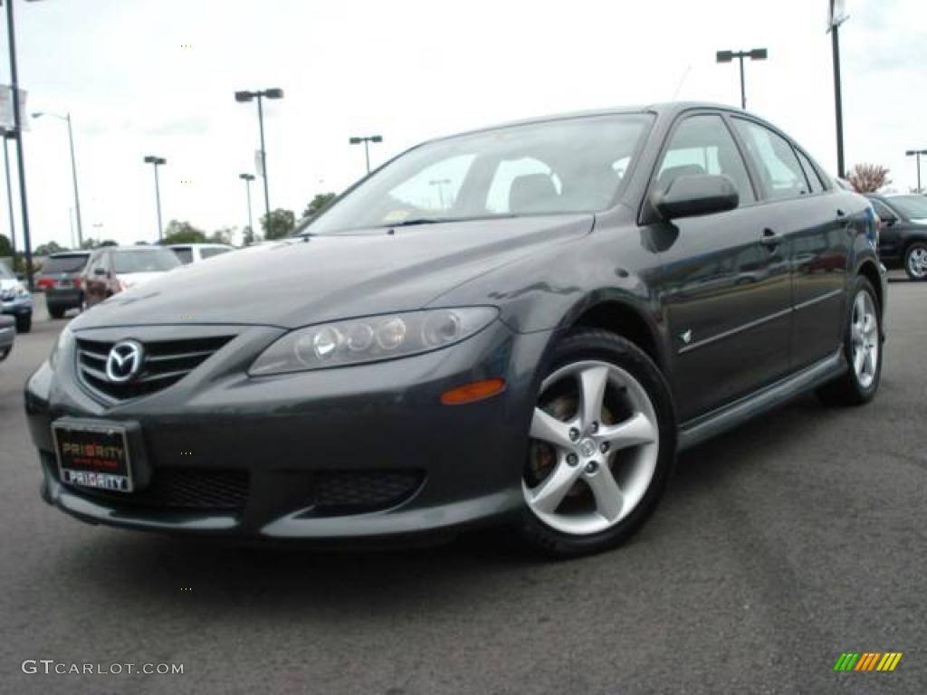 2005 MAZDA6 s Sport Hatchback - Steel Gray Metallic / Gray photo #1