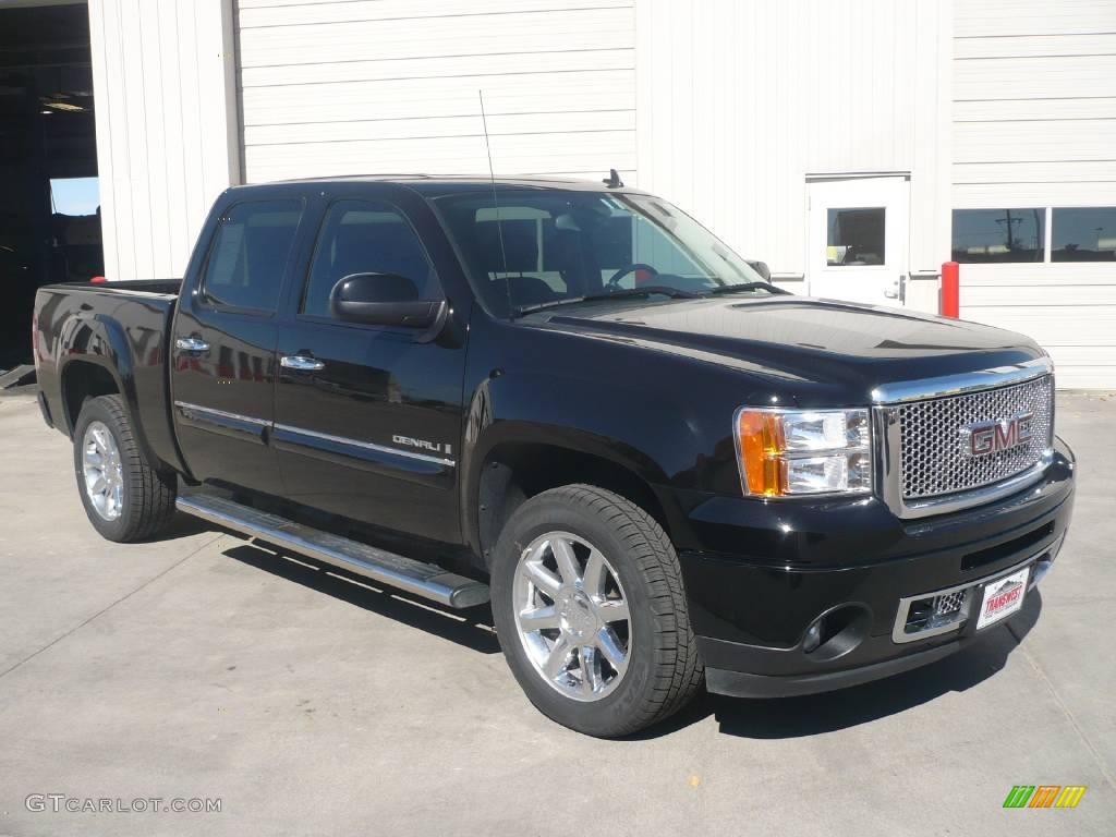 2008 Sierra 1500 Denali Crew Cab AWD - Onyx Black / Ebony photo #1