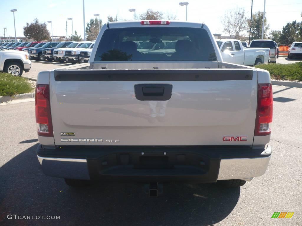 2009 Sierra 1500 SLE Z71 Crew Cab 4x4 - Silver Birch Metallic / Dark Titanium photo #4