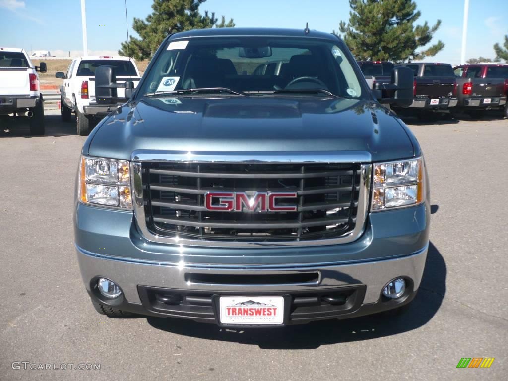 2009 Sierra 2500HD SLT Crew Cab 4x4 - Stealth Gray Metallic / Ebony photo #2