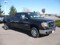 Carbon Black Metallic 2009 GMC Sierra 3500HD SLT Crew Cab 4x4 Dually