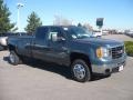 Stealth Gray Metallic 2009 GMC Sierra 3500HD SLT Crew Cab 4x4 Dually