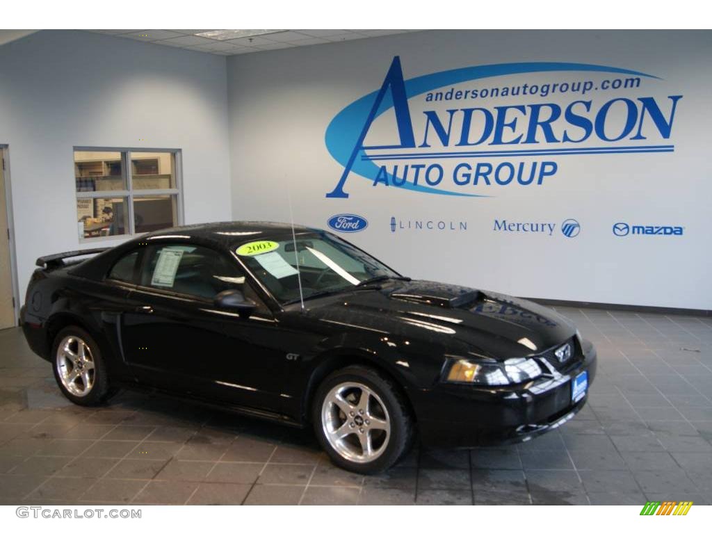 2003 Mustang GT Coupe - Black / Dark Charcoal photo #1