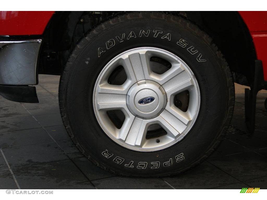 2004 F150 XLT Regular Cab 4x4 - Bright Red / Dark Flint photo #9