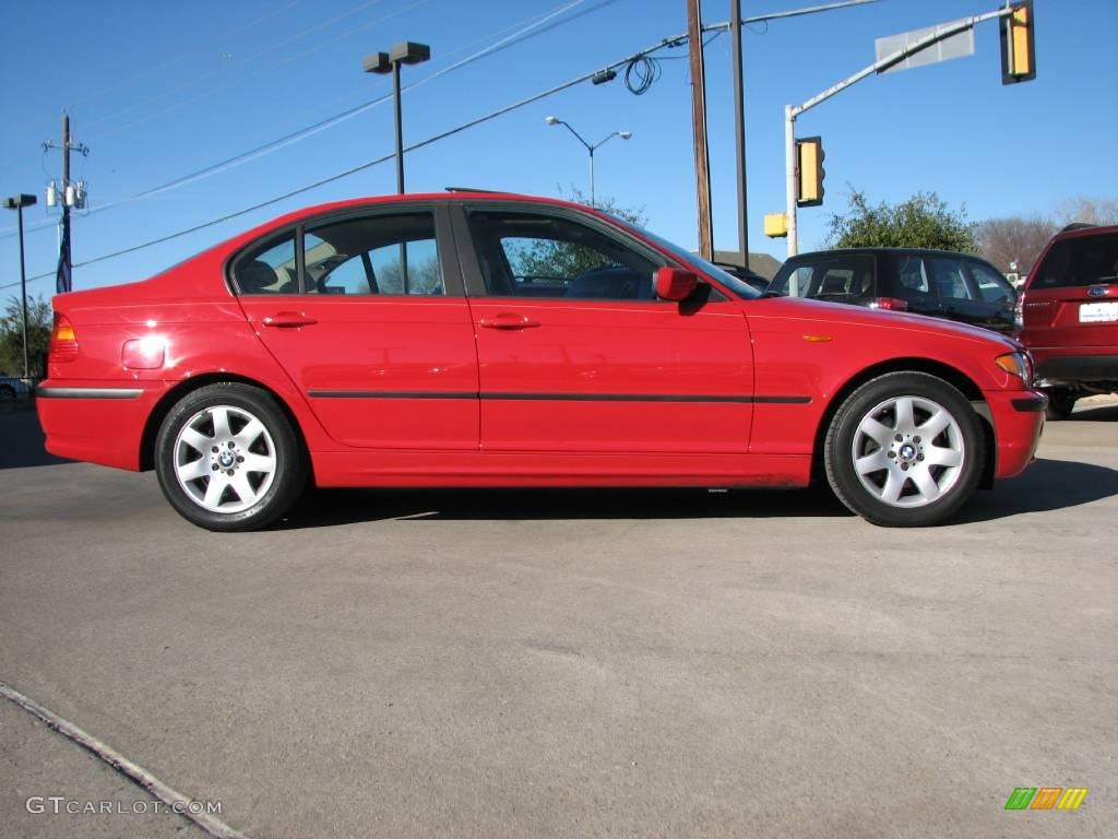 2003 3 Series 325i Sedan - Electric Red / Sand photo #8