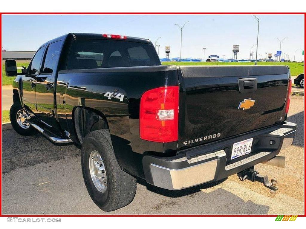 2007 Silverado 2500HD LT Crew Cab 4x4 - Black / Ebony photo #3