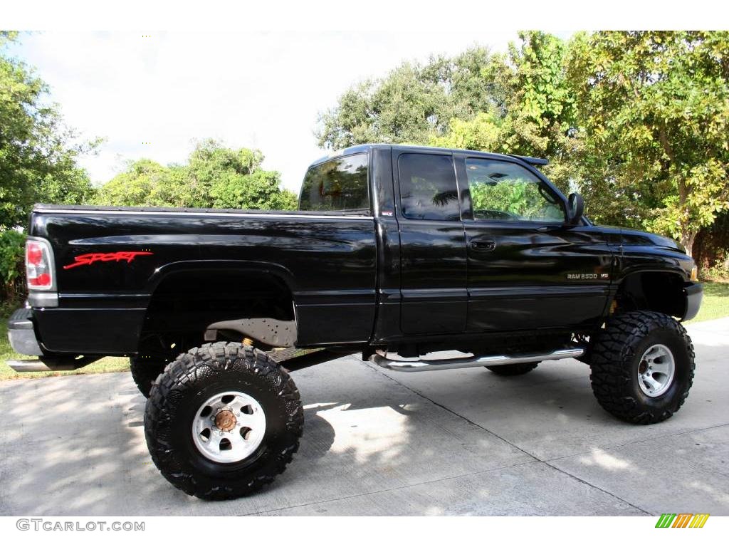 2000 Ram 2500 SLT Extended Cab 4x4 - Black / Mist Gray photo #7