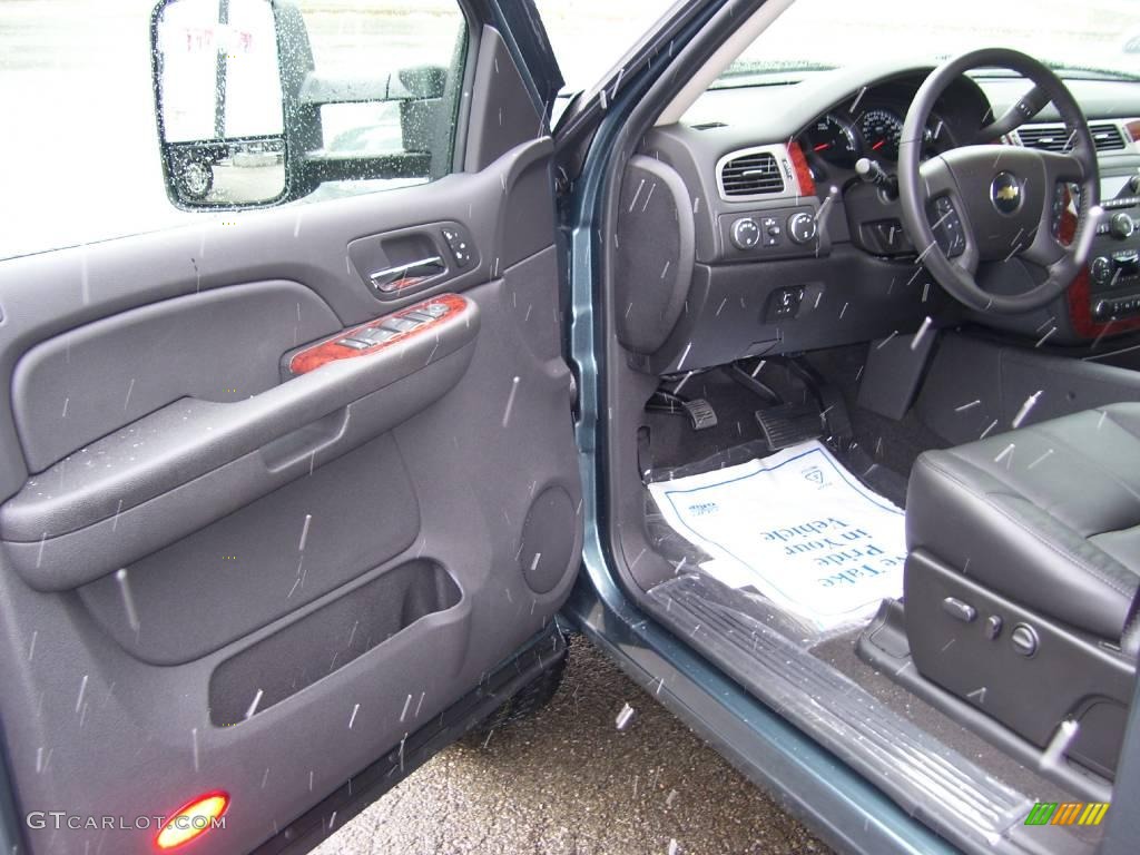 2009 Silverado 2500HD LTZ Crew Cab 4x4 - Blue Granite Metallic / Ebony photo #30