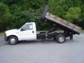 2007 Oxford White Ford F350 Super Duty Regular Cab Chassis Dump Truck  photo #8