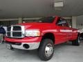 2005 Flame Red Dodge Ram 3500 SLT Quad Cab 4x4 Dually  photo #8