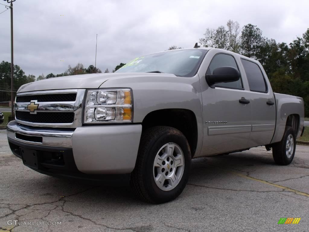 2009 Silverado 1500 LT Crew Cab - Silver Birch Metallic / Dark Titanium photo #2