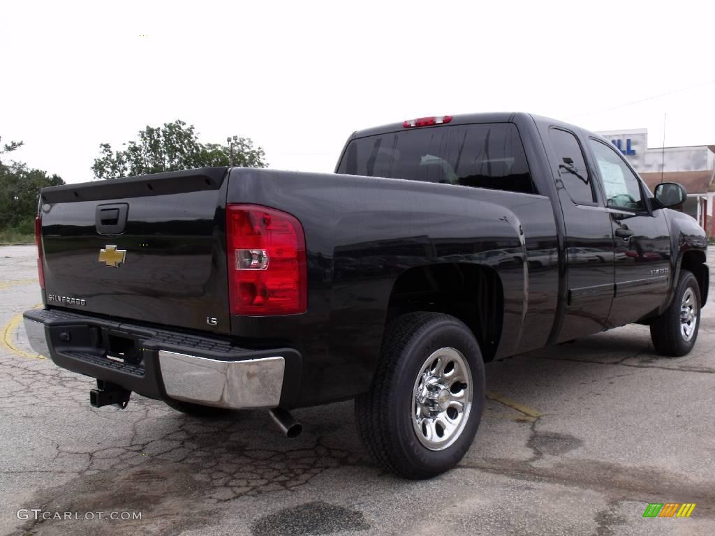 2009 Silverado 1500 LS Extended Cab - Black / Dark Titanium photo #6