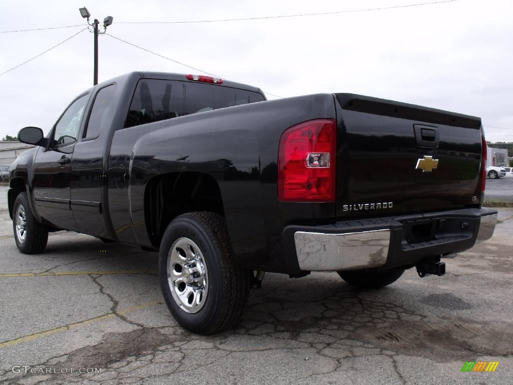 2009 Silverado 1500 LS Extended Cab - Black / Dark Titanium photo #8