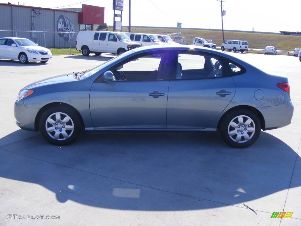 2007 Elantra GLS Sedan - Seattle Light Blue / Gray photo #2