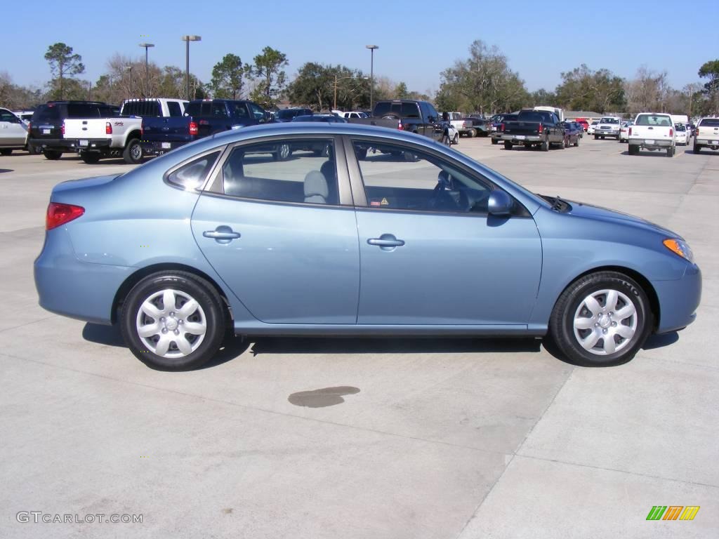 2007 Elantra GLS Sedan - Seattle Light Blue / Gray photo #5