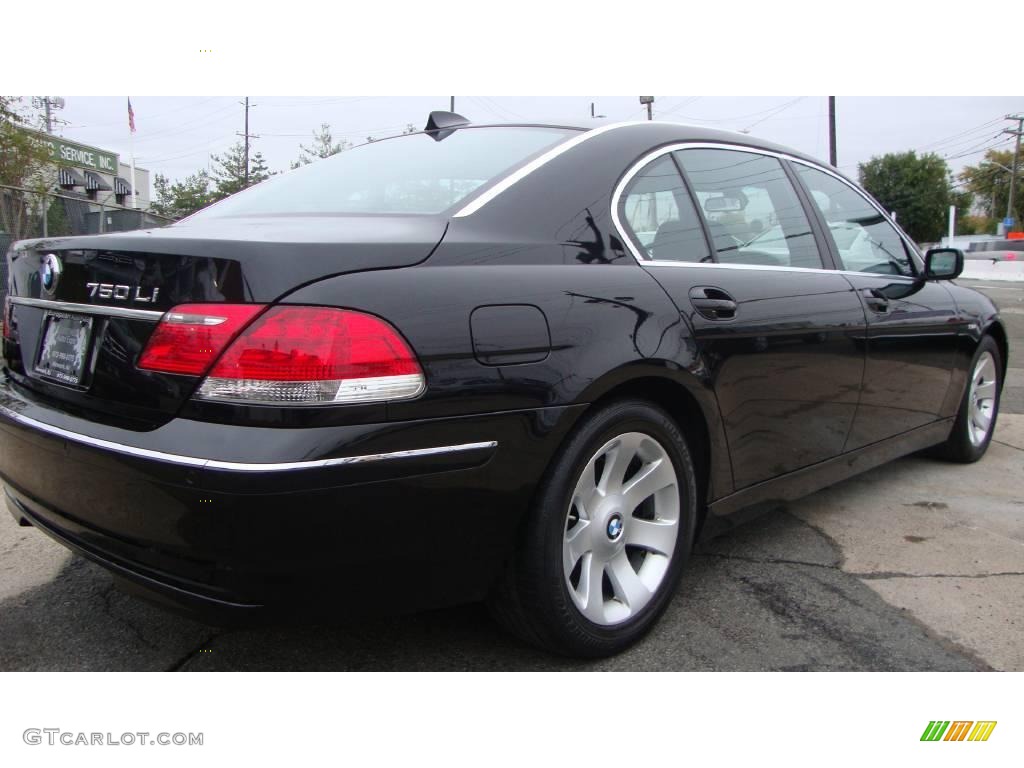 2007 7 Series 750Li Sedan - Black Sapphire Metallic / Black photo #4