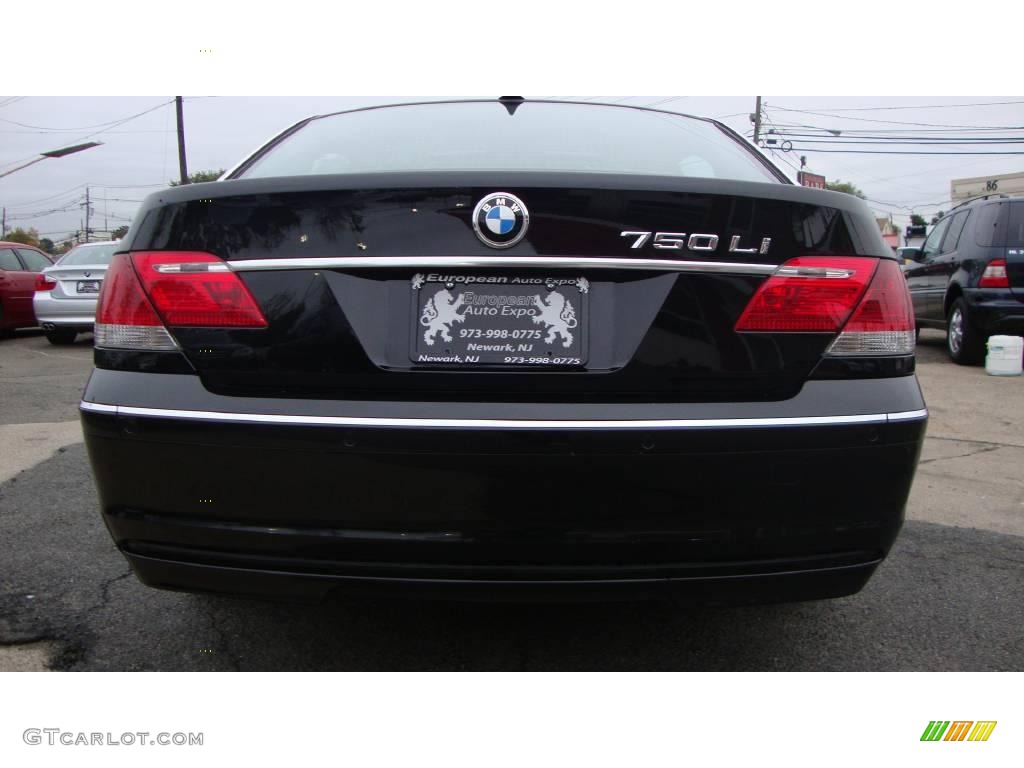 2007 7 Series 750Li Sedan - Black Sapphire Metallic / Black photo #5