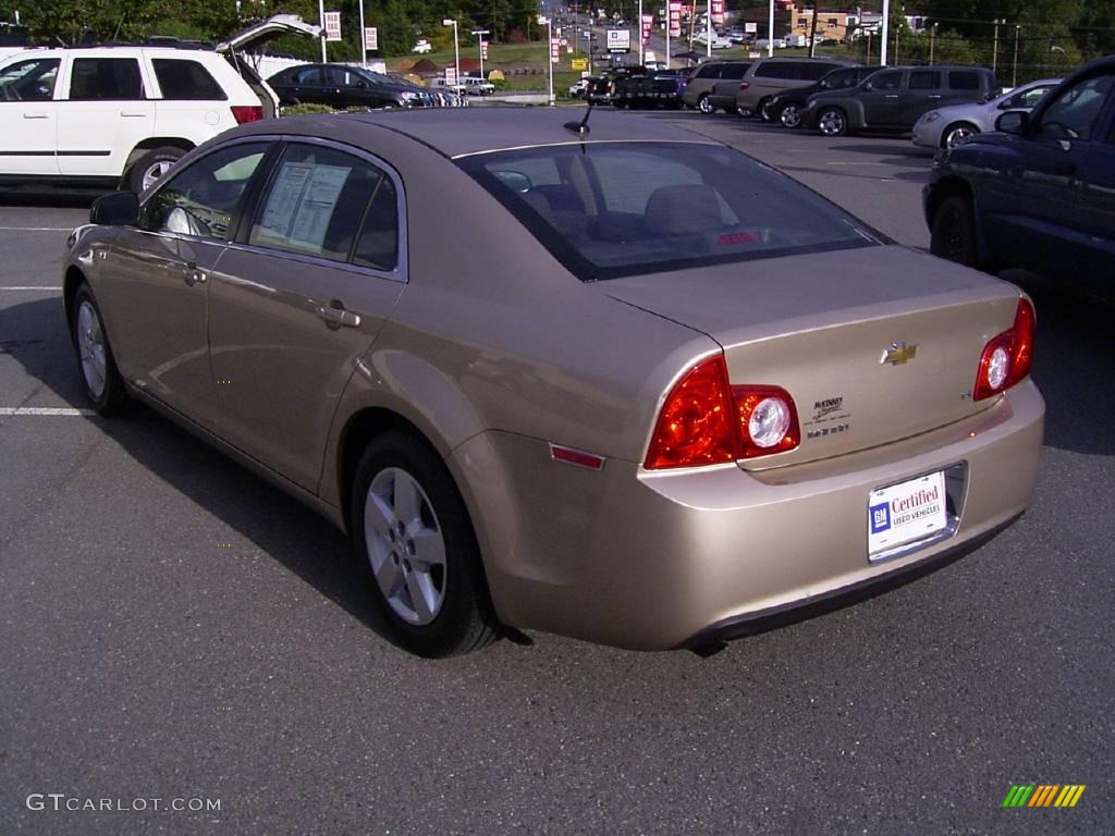 2008 Malibu LS Sedan - Sandstone Metallic / Cocoa/Cashmere Beige photo #2