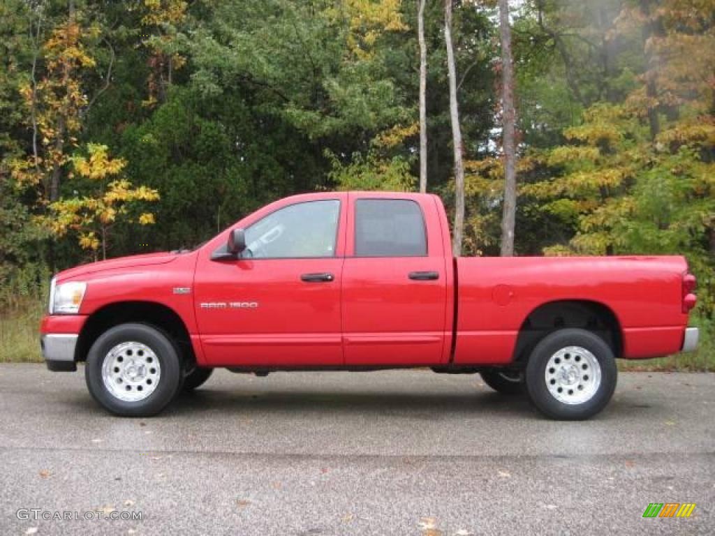 2007 Ram 1500 Big Horn Edition Quad Cab 4x4 - Flame Red / Medium Slate Gray photo #5