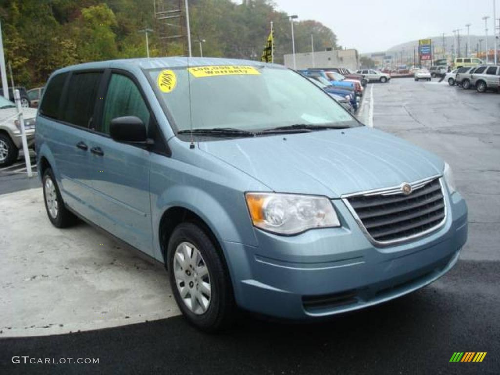 2008 Town & Country LX - Clearwater Blue Pearlcoat / Medium Pebble Beige/Cream photo #6