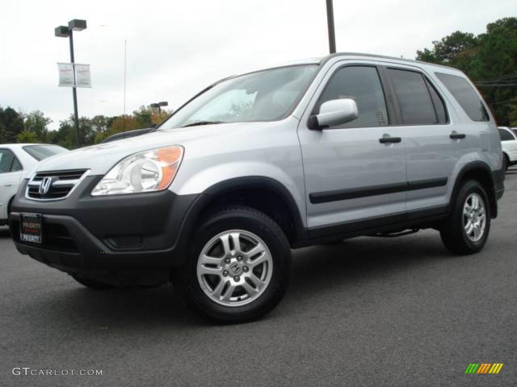 2003 CR-V EX 4WD - Satin Silver Metallic / Black photo #2