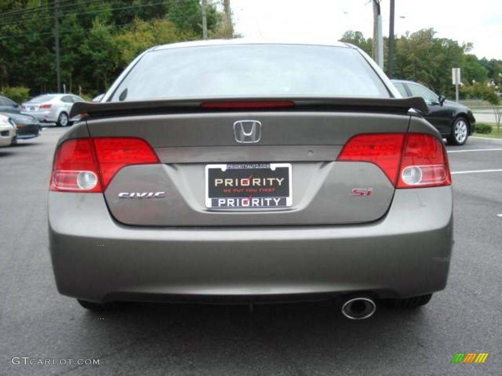 2007 Civic Si Sedan - Galaxy Gray Metallic / Black photo #4