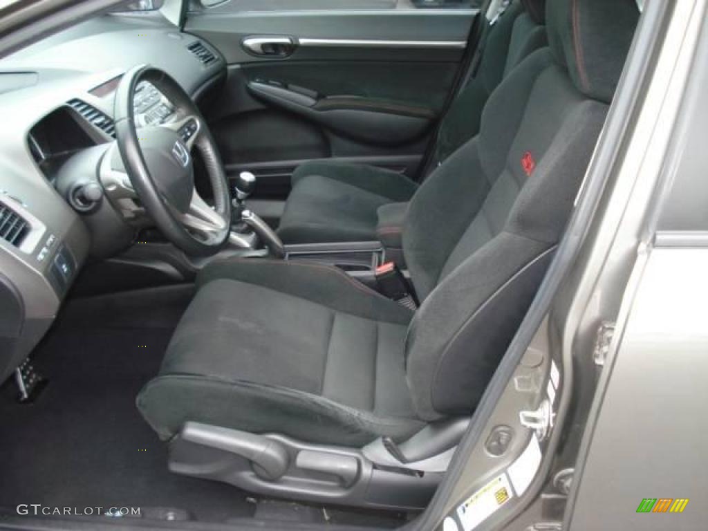2007 Civic Si Sedan - Galaxy Gray Metallic / Black photo #8