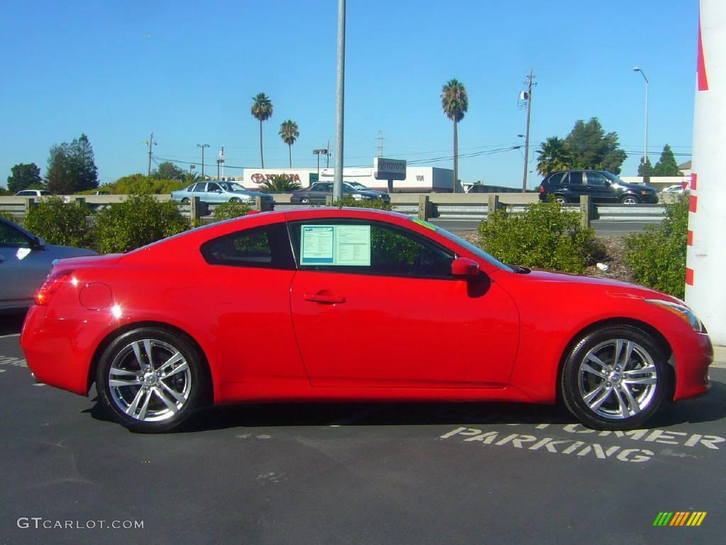 2008 G 37 Journey Coupe - Vibrant Red / Graphite photo #6