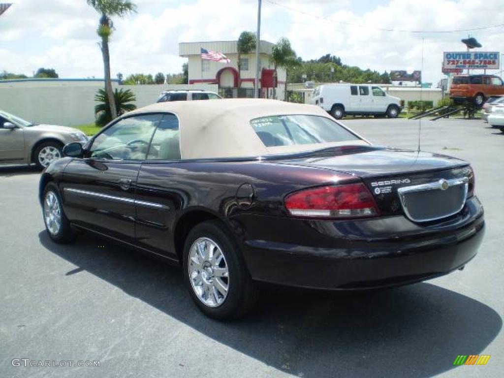 2004 Sebring Limited Convertible - Deep Lava Red Metallic / Taupe photo #5