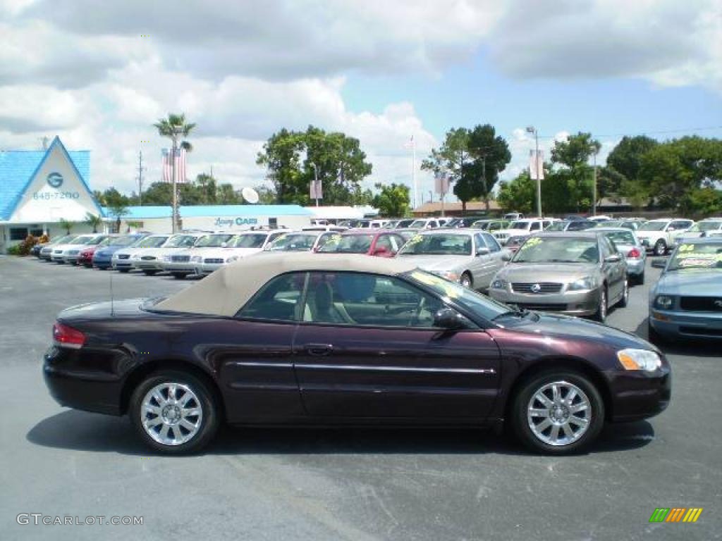 2004 Sebring Limited Convertible - Deep Lava Red Metallic / Taupe photo #8