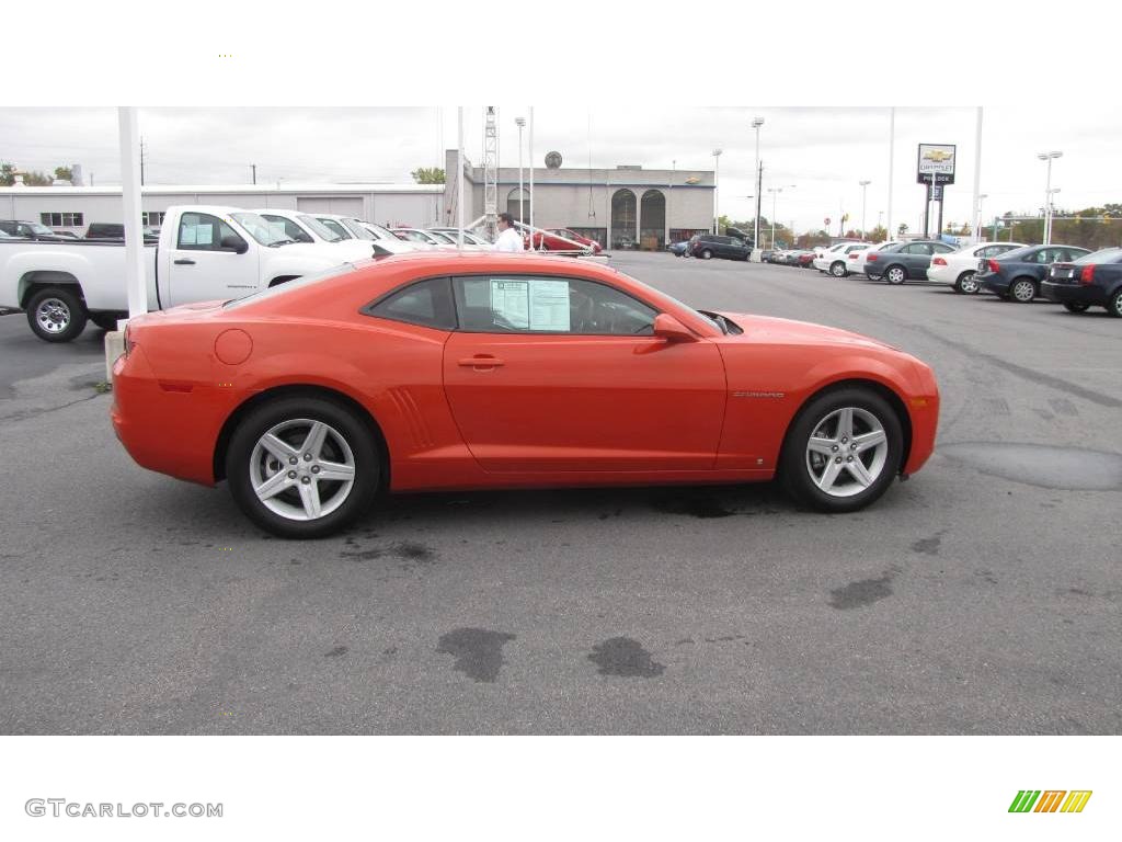 2010 Camaro LT Coupe - Inferno Orange Metallic / Black photo #5