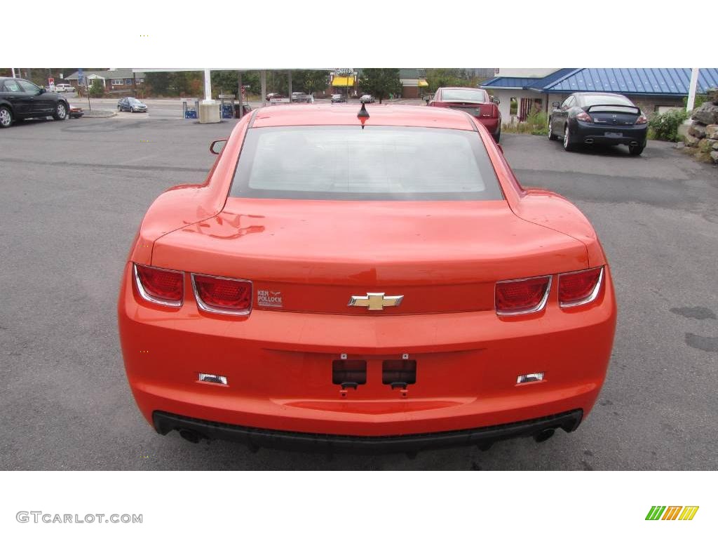 2010 Camaro LT Coupe - Inferno Orange Metallic / Black photo #7