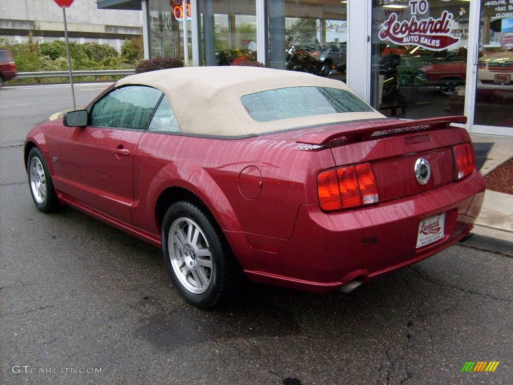 2006 Mustang GT Premium Convertible - Redfire Metallic / Light Parchment photo #3