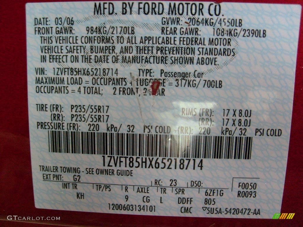 2006 Mustang GT Premium Convertible - Redfire Metallic / Light Parchment photo #13