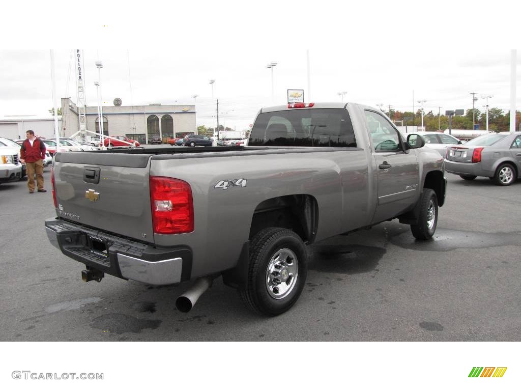 2007 Silverado 2500HD LT Regular Cab 4x4 - Graystone Metallic / Ebony photo #6
