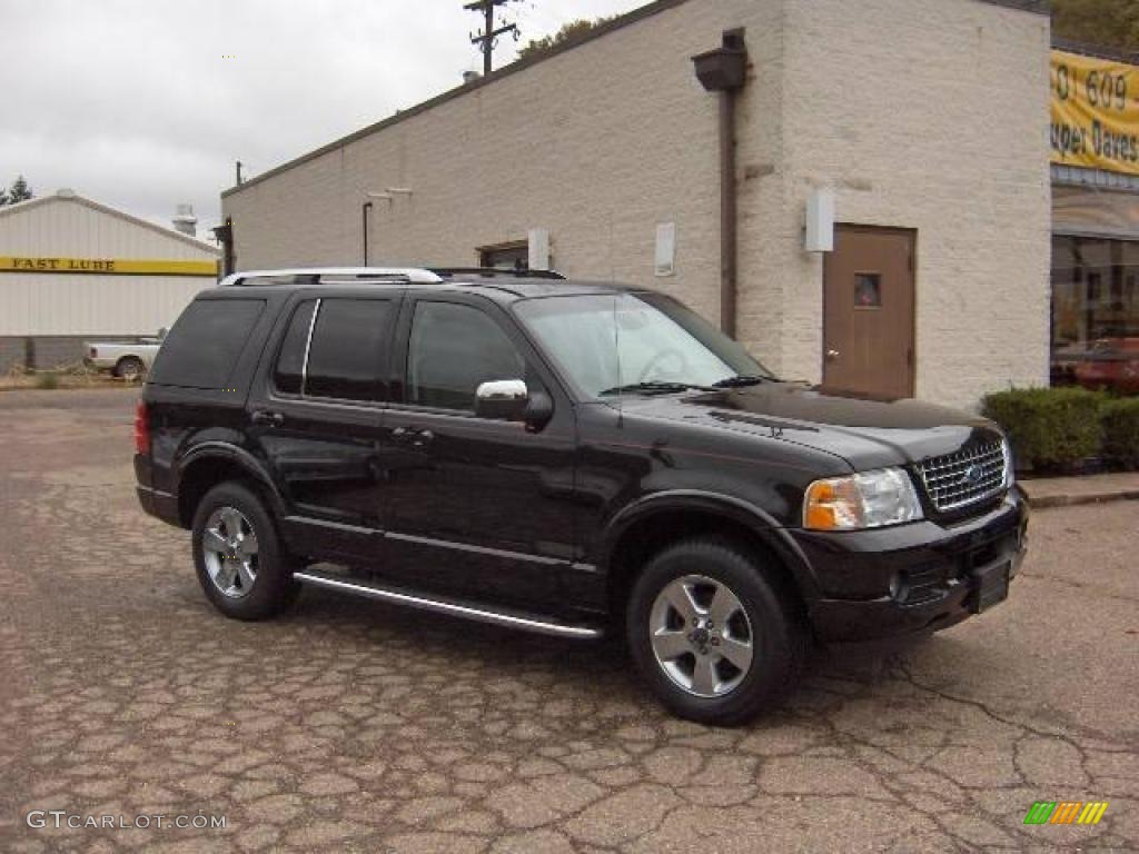 2003 Explorer Limited 4x4 - Black / Midnight Gray photo #3