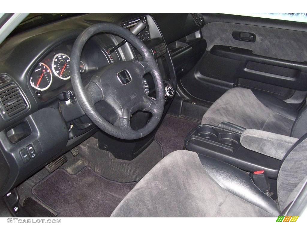 2002 CR-V EX 4WD - Satin Silver Metallic / Black photo #7