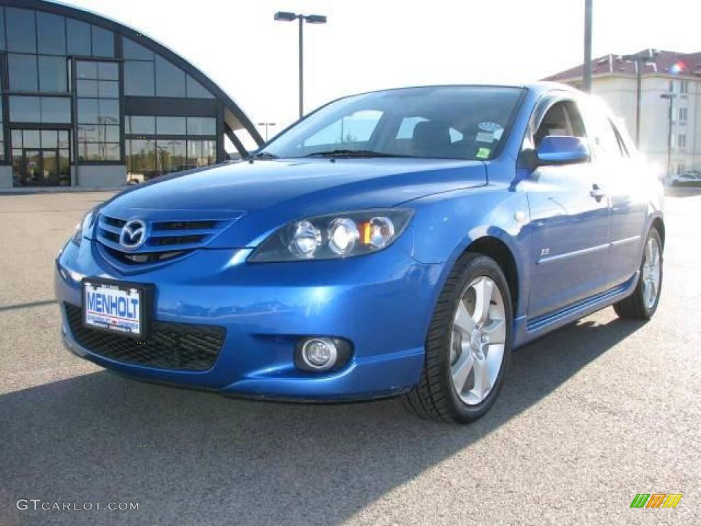 2006 MAZDA3 s Hatchback - Winning Blue Metallic / Black photo #2