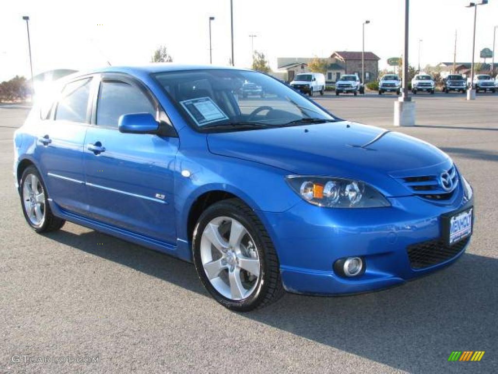 2006 MAZDA3 s Hatchback - Winning Blue Metallic / Black photo #3