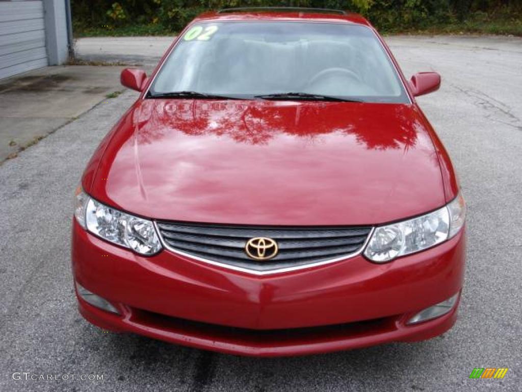 2002 Solara SE Coupe - Red Flame Metallic / Ivory photo #12