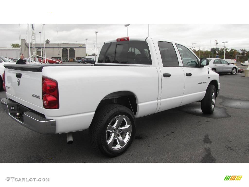 2007 Ram 1500 Big Horn Edition Quad Cab 4x4 - Bright White / Medium Slate Gray photo #7