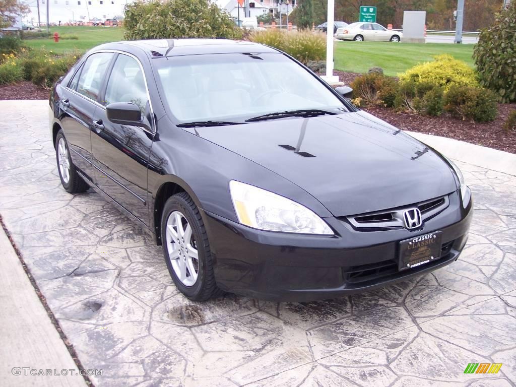 2003 Accord EX V6 Sedan - Nighthawk Black Pearl / Ivory photo #1