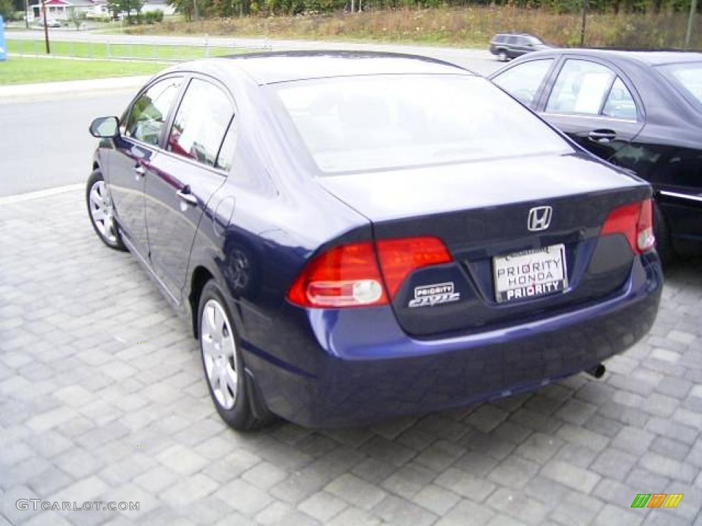 2007 Civic LX Sedan - Royal Blue Pearl / Gray photo #2