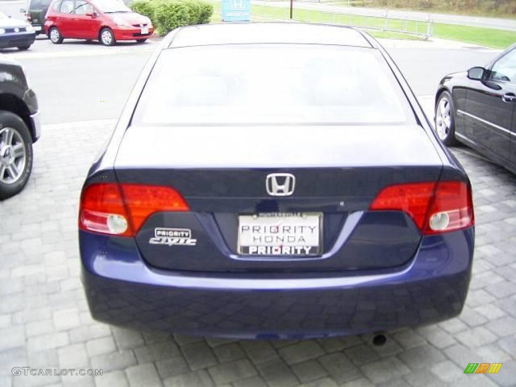 2007 Civic LX Sedan - Royal Blue Pearl / Gray photo #3